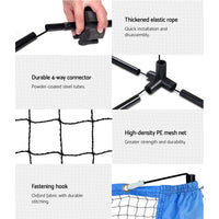 Thumbnail for Everfit 4m Badminton Tennis Net Portable Volleyball Kit Adjustable Height