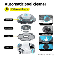 Thumbnail for Aquabuddy Robotic Pool Cleaner Automatic Vacuum Swimming Robot Filter Cordless