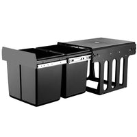 Thumbnail for Cefito Pull Out Bin Kitchen Double Basket 2X15L Black