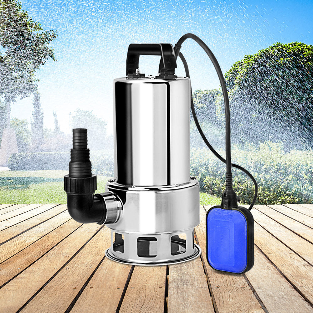 Giantz Garden Submersible Pump 1800W Dirty Water Bore Tank Well Steel Sewerage