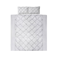 Thumbnail for Giselle Bedding Quilt Cover Set Diamond Pinch Grey King