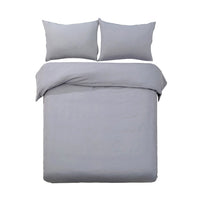 Thumbnail for Giselle Bedding Quilt Cover Set Classic Grey King