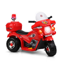 Thumbnail for Rigo Kids Electric Ride On Police Motorcycle Motorbike 6V Battery Red