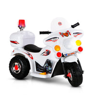 Thumbnail for Rigo Kids Electric Ride On Police Motorcycle Motorbike 6V Battery White