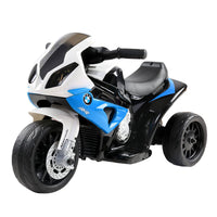 Thumbnail for Kids Electric Ride On Car Police Motorcycle Motorbike BMW Licensed S1000RR Blue