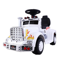 Thumbnail for Rigo Kids Electric Ride On Car Truck Motorcycle Motorbike Toy Cars 6V White