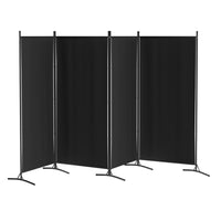 Thumbnail for Artiss 4 Panel Room Divider Screen 345x180cm Fabric Black