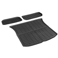 Thumbnail for 3PCS Car Rear Front Cargo Trunk Toolbox Luggage Rubber Mats for Tesla Model Y 2021-2023