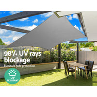 Thumbnail for Instahut Shade Sail 3x3m Square 280GSM 98% Grey Shade Cloth