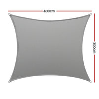 Thumbnail for Instahut Shade Sail Cloth Shadecloth Rectangle Canopy 280gsm 3x4m