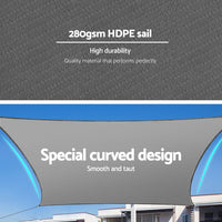 Thumbnail for Instahut Shade Sail Cloth Shadecloth Rectangle Canopy 280gsm 3x4m