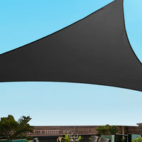 Thumbnail for Instahut Shade Sail 5x5x5m Triangle 280GSM 98% Black Shade Cloth