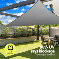 Thumbnail for Instahut Shade Sail Cloth Shadecloth Canopy Triangle 280gsm 5x5x7.1m