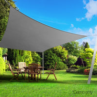 Thumbnail for Instahut Shade Sail 3x5m Rectangle 280GSM 98% Grey Shade Cloth