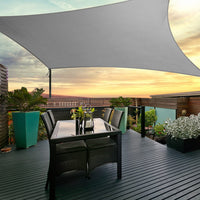 Thumbnail for Instahut Shade Sail 3x5m Rectangle 280GSM 98% Grey Shade Cloth