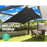 Thumbnail for Instahut Shade Sail 3x6m Rectangle 280GSM 98% Black Shade Cloth