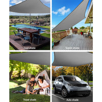 Thumbnail for Instahut Shade Sail 4x5m Rectangle 280GSM 98% Grey Shade Cloth