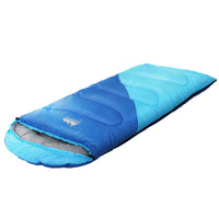 Thumbnail for Weisshorn Sleeping Bag Kids Single 172cm Thermal Camping Hiking Blue