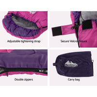 Thumbnail for Weisshorn Sleeping Bag Kids Single 172cm Thermal Camping Hiking Pink