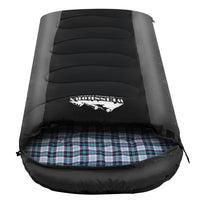 Thumbnail for Weisshorn Sleeping Bag Single Thermal Camping Hiking Tent Black  -20°C