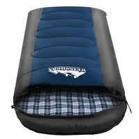 Thumbnail for Weisshorn Sleeping Bag Single Thermal Camping Hiking Tent Blue -20°C