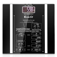 Thumbnail for Everfit Body Fat Bathroom Scale Weighing Water Body Fat Gym 180KG