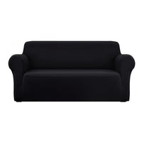 Thumbnail for Artiss Sofa Cover Couch Covers 3 Seater Stretch Black