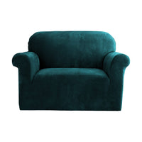 Thumbnail for Artiss Sofa Cover Couch Covers 1 Seater Velvet Agate Green