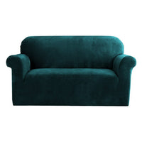 Thumbnail for Artiss Sofa Cover Couch Covers 2 Seater Velvet Agate Green