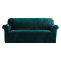 Thumbnail for Artiss Sofa Cover Couch Covers 3 Seater Velvet Agate Green