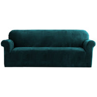 Thumbnail for Artiss Sofa Cover Couch Covers 4 Seater Velvet Agate Green