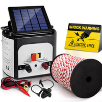 Thumbnail for Giantz Fence Energiser 8KM Solar Powered Electric 500M Poly Rope