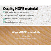 Thumbnail for Instahut 90% Shade Cloth 1.83x10m Shadecloth Sail Heavy Duty Beige