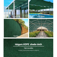 Thumbnail for Instahut 90% Shade Cloth 1.83x20m Shadecloth Sail Heavy Duty Green