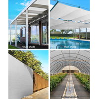 Thumbnail for Instahut 50% Shade Cloth 1.83x30m Shadecloth Wide Heavy Duty White