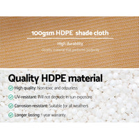 Thumbnail for Instahut 50% Shade Cloth 3.66x10m Shadecloth Sail Heavy Duty Beige