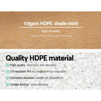 Thumbnail for Instahut 70% Shade Cloth 1.83x20m Shadecloth Sail Heavy Duty Beige