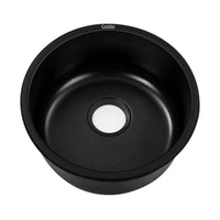 Thumbnail for Cefito Stone Kitchen Sink Round 430MM Granite Under/Topmount Basin Bowl Laundry Black