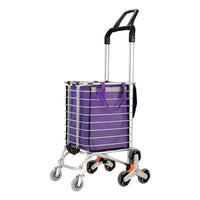 Thumbnail for Emajin Foldable Shopping Cart Trolley 35L Grocery Bag Rolling Wheel Portable