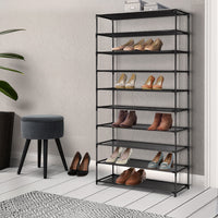 Thumbnail for Artiss 10-Tier Shoe Rack Stackable 50 Pairs Black