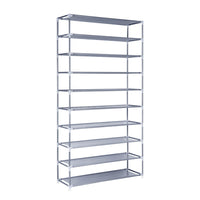 Thumbnail for Artiss 10-Tier Shoe Rack Stackable 50 Pairs Grey