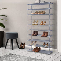 Thumbnail for Artiss 10-Tier Shoe Rack Stackable 50 Pairs Grey