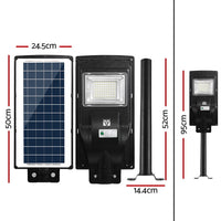 Thumbnail for Leier 80 LED Solar Street Light 90W Flood Motion Sensor Remote Outdoor Wall Lamp