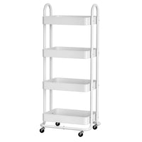 Thumbnail for Artiss Storage Trolley Kitchen Cart 4 Tiers White