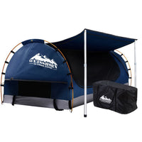 Thumbnail for Weisshorn Double Swag Camping Swags Canvas Free Standing Dome Tent Dark Blue