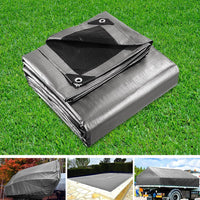 Thumbnail for Instahut Tarp Tarpaulin 6x9m Canvas Camping Heavy Duty Sun Cover