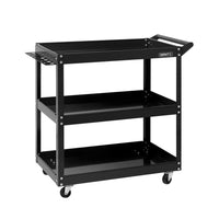 Thumbnail for Giantz 3-Tier Tool Cart Trolley Workshop Garage Storage Organizer Black