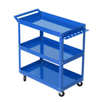 Thumbnail for Giantz 3-Tier Tool Cart Trolley Workshop Garage Storage Organizer Blue