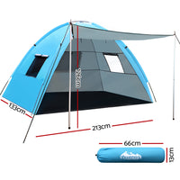 Thumbnail for Weisshorn Camping Tent Beach Portable Hiking Sun Shade Shelter Fishing 4 Person