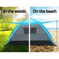 Thumbnail for Weisshorn Camping Tent Beach Portable Hiking Sun Shade Shelter Fishing 4 Person